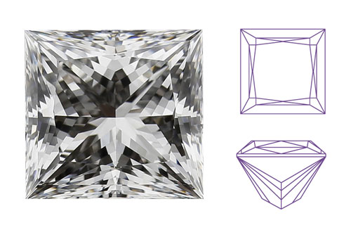 Princess Cut Diamond Princess Cut Diamond